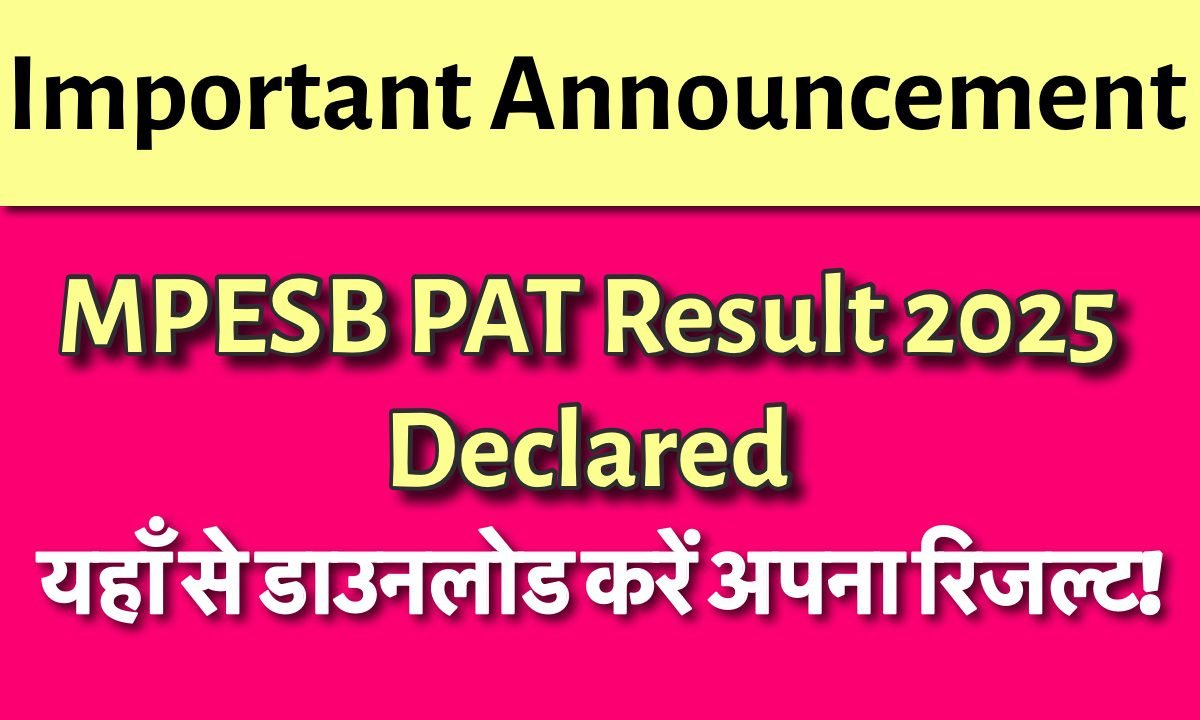 MPESB Pat Result 2025