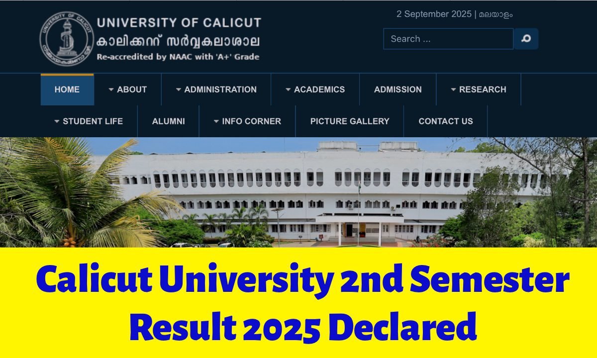 Calicut University Result 2025