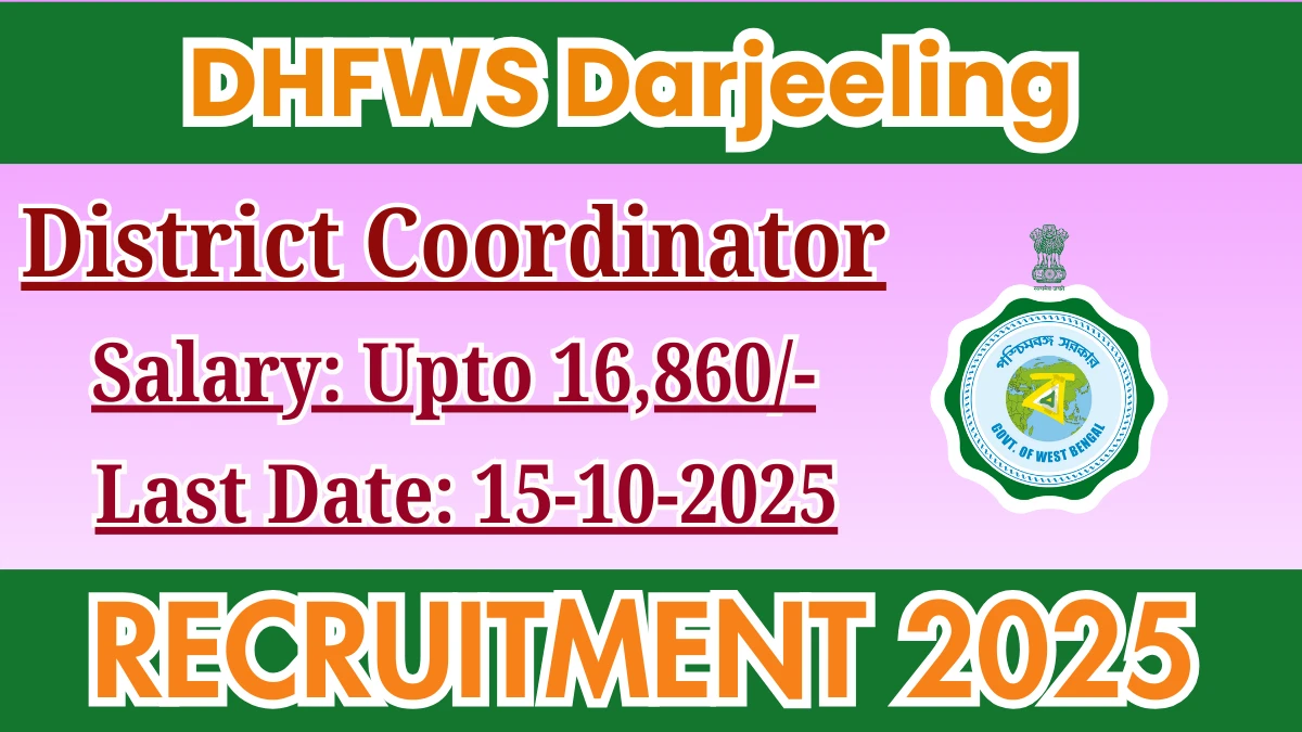 DHFWS Darjeeling Recruitment 2025