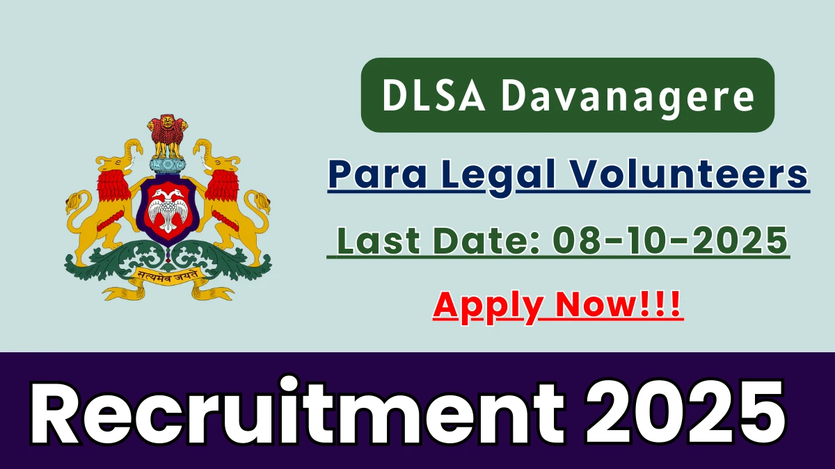 DLSA Davanagere Recruitment 2025