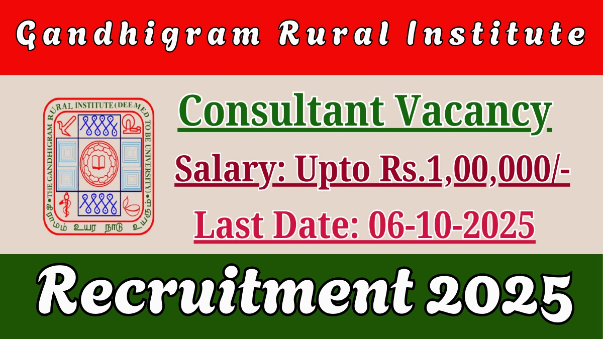 Gandhigram Rural Institute Recruitment 2025