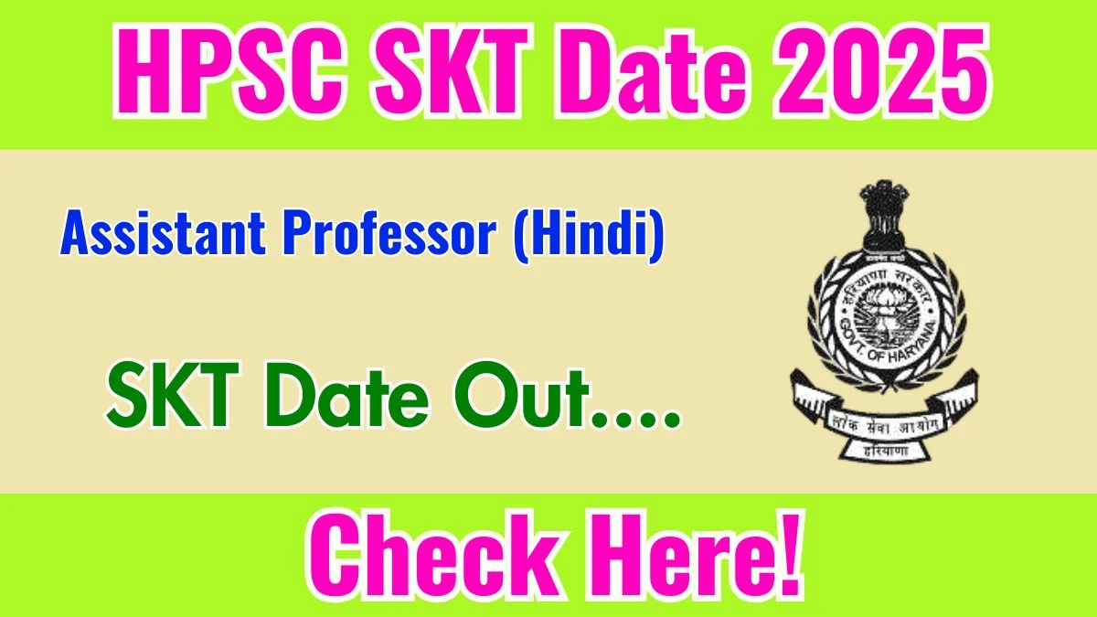 HPSC Assistant Professor Hindi SKT Date 2025