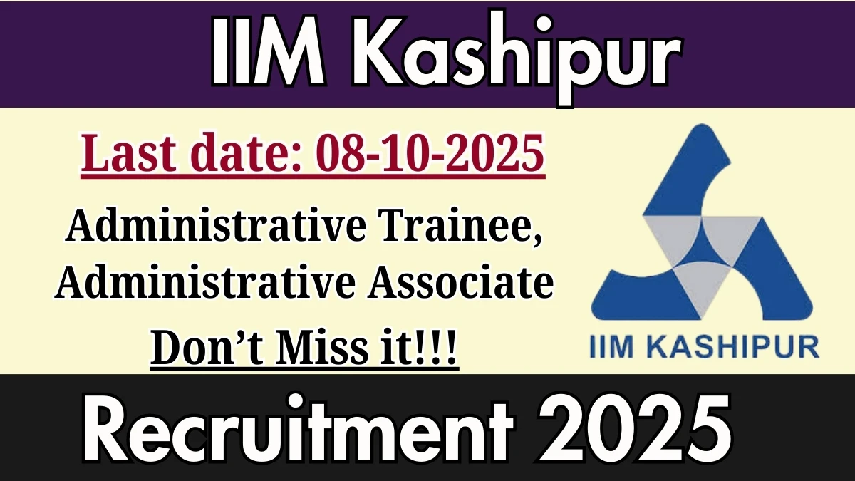 IIM Kashipur Recruitment 2025