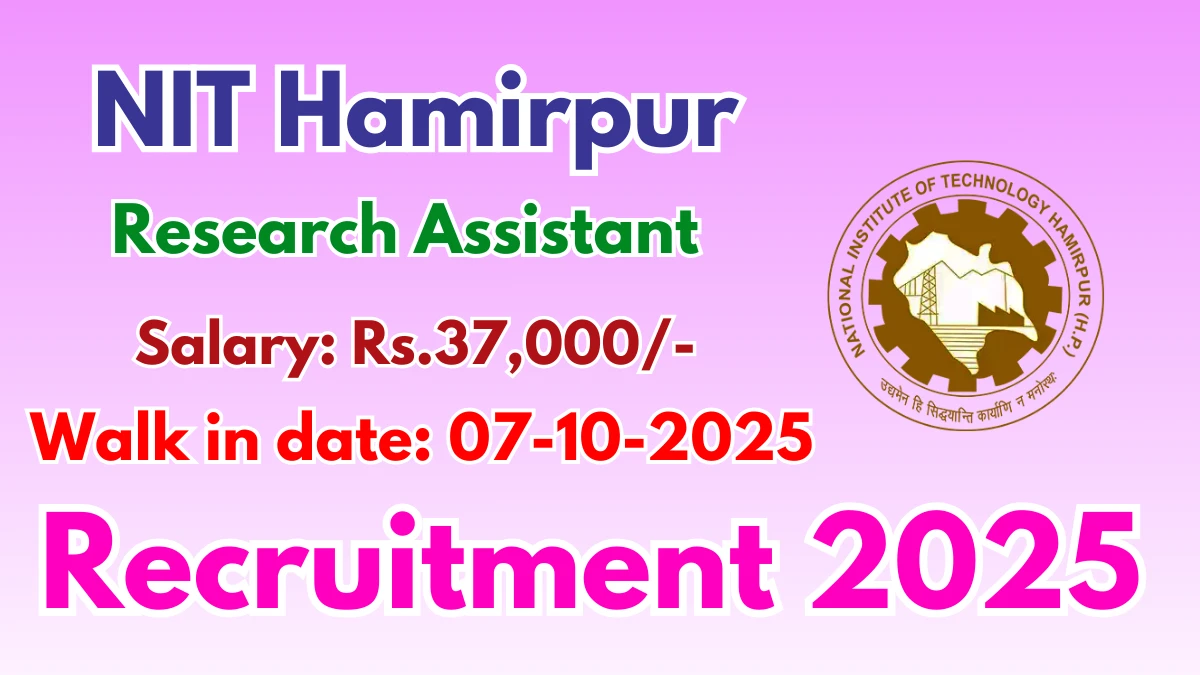 NIT Hamirpur Recruitment 2025