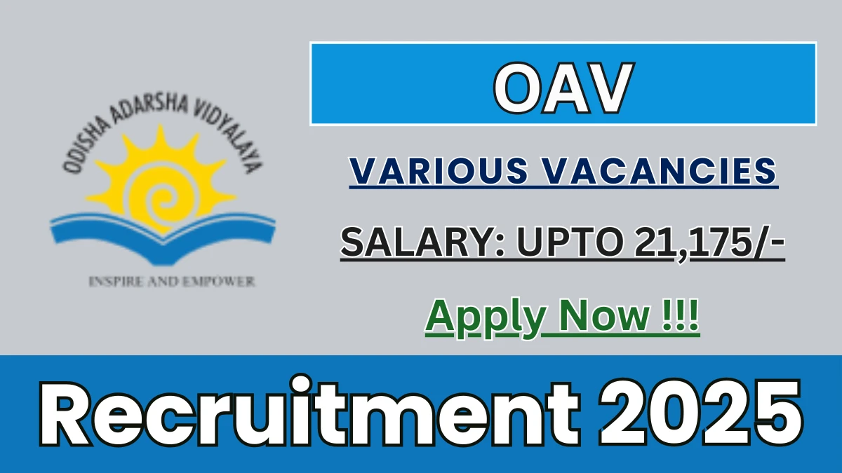 OAV Recruitment 2025