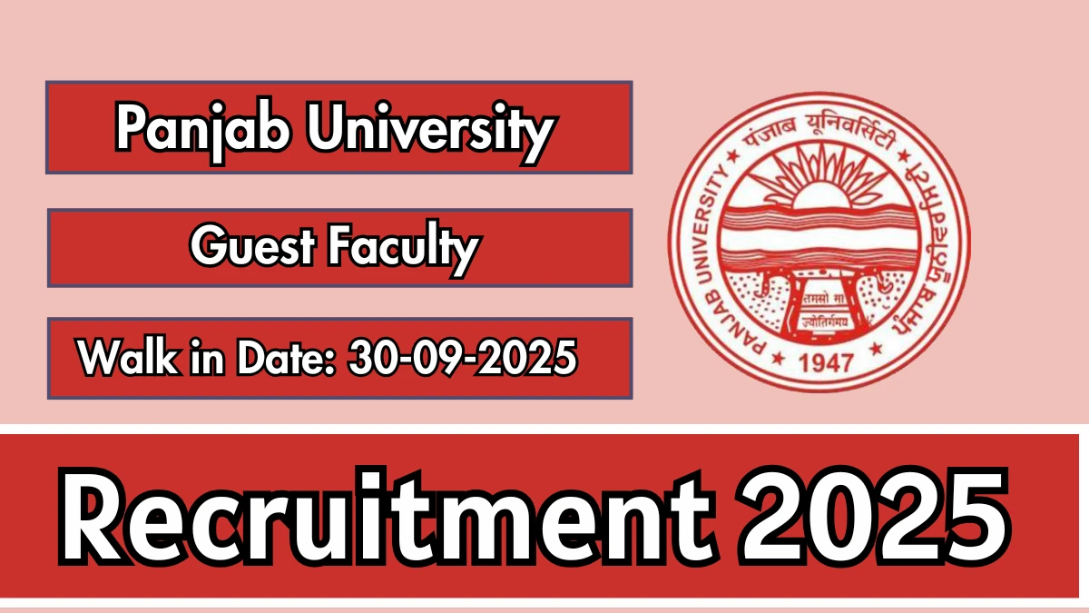Panjab University Recruitment 2025