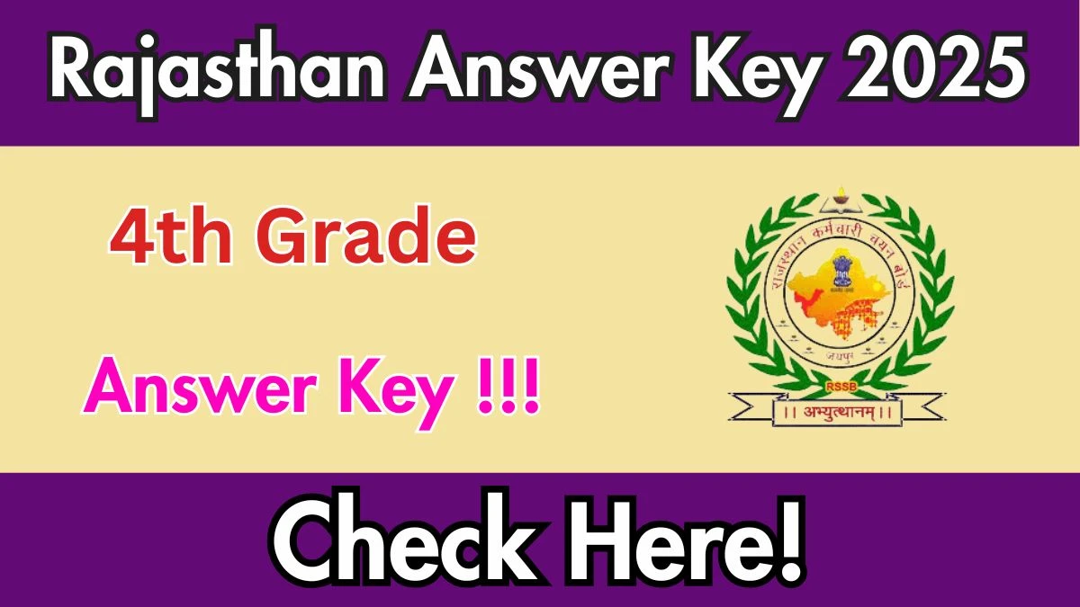 Rajasthan 4th Grade Answer Key 2025