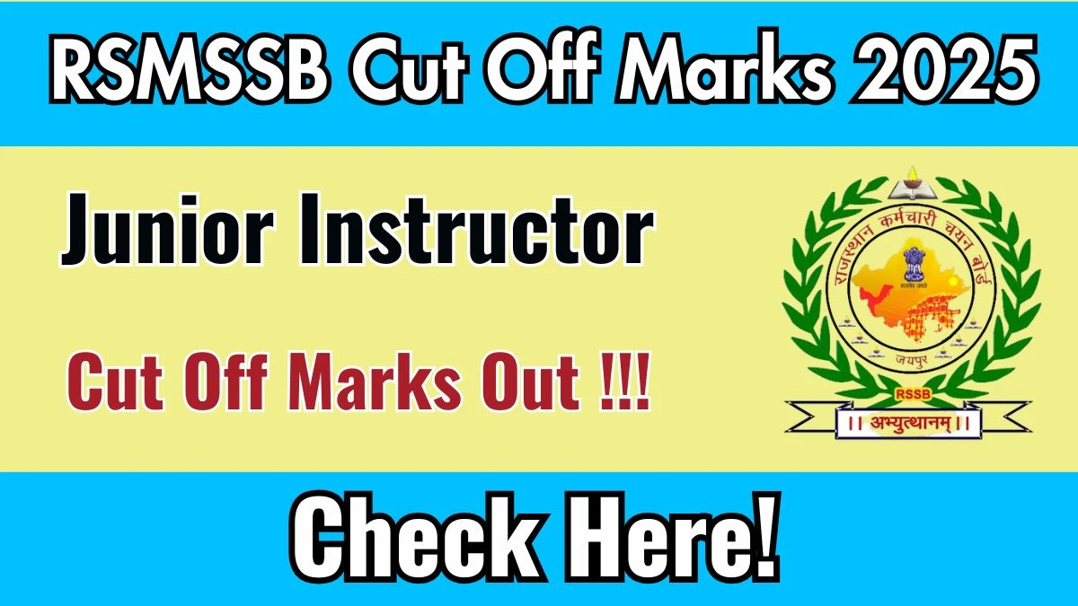 RSMSSB Cut Off Marks 2025