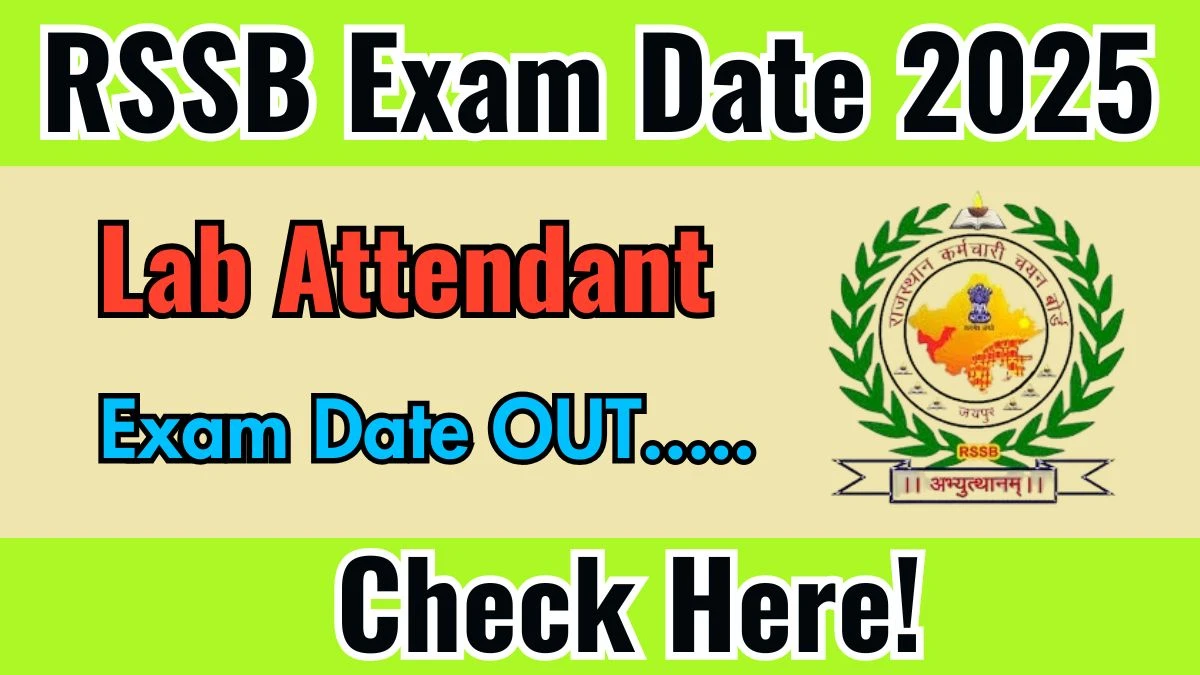 RSSB Lab Attendant Exam Date 2025