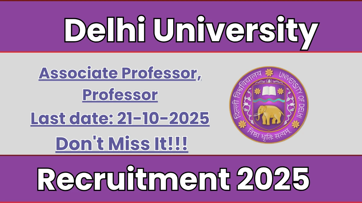 Delhi University Recruitment 2025