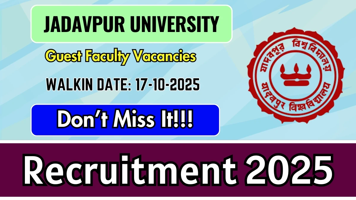 Jadavpur University Recruitment 2025