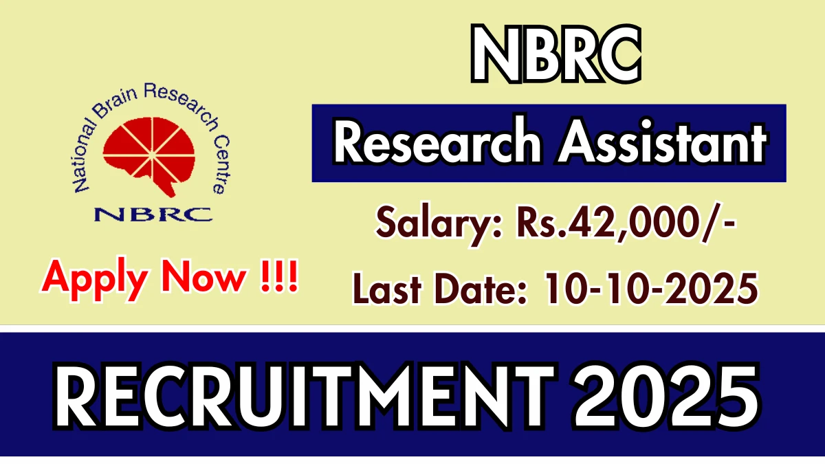 NBRC Recruitment 2025