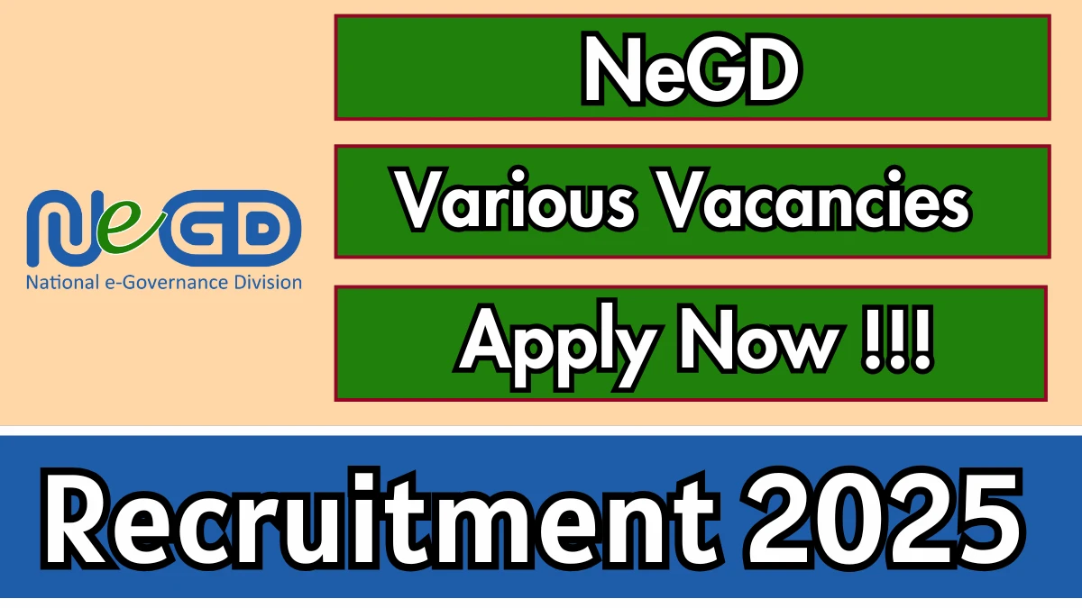NeGD Recruitment 2025