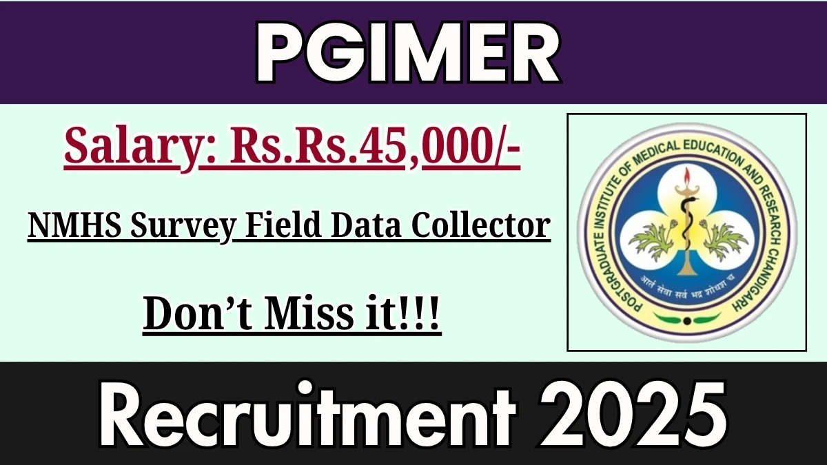 PGIMER Recruitment 2025
