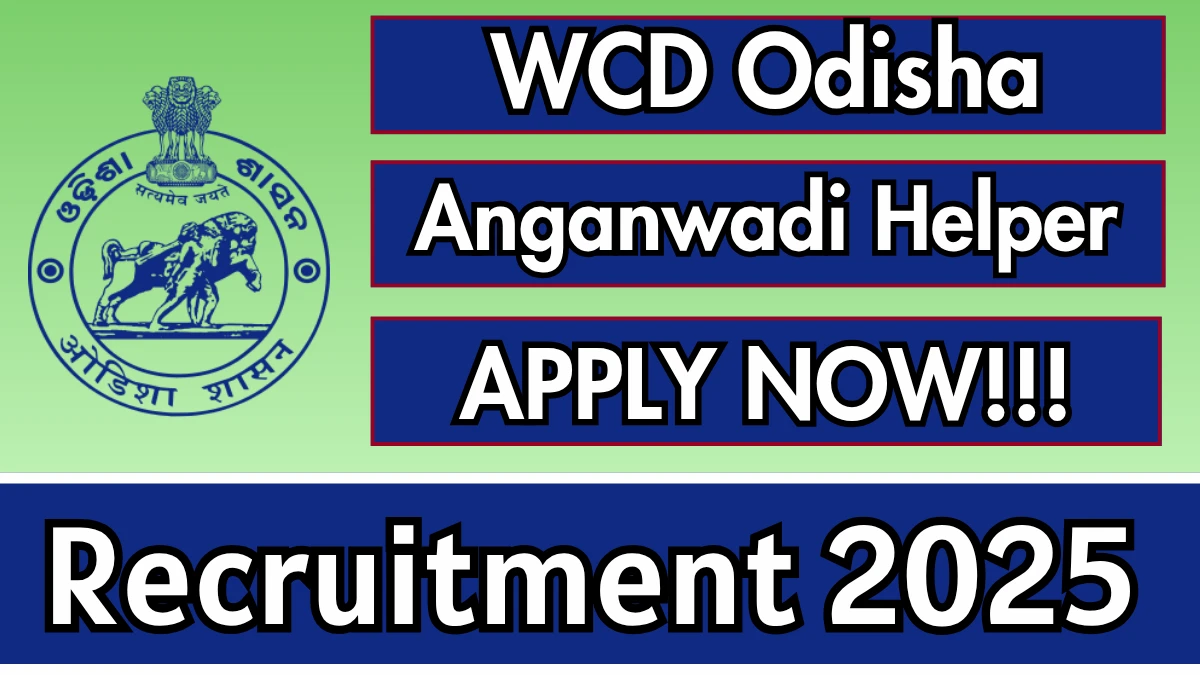 WCD Odisha Recruitment 2025