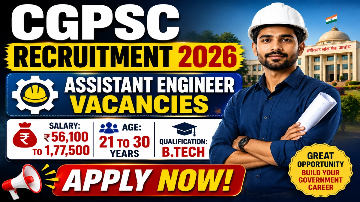 CGPSC Assistant Engineer Recruitment 2026