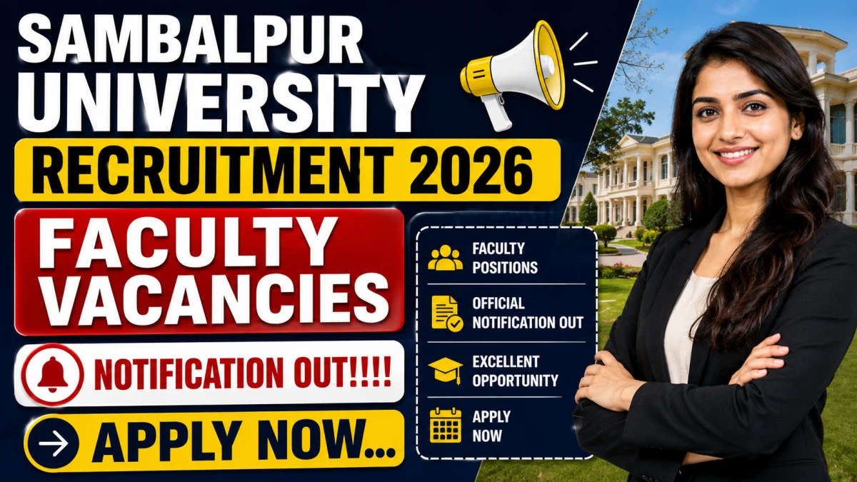 Sambalpur University Faculty Recruitment 2026