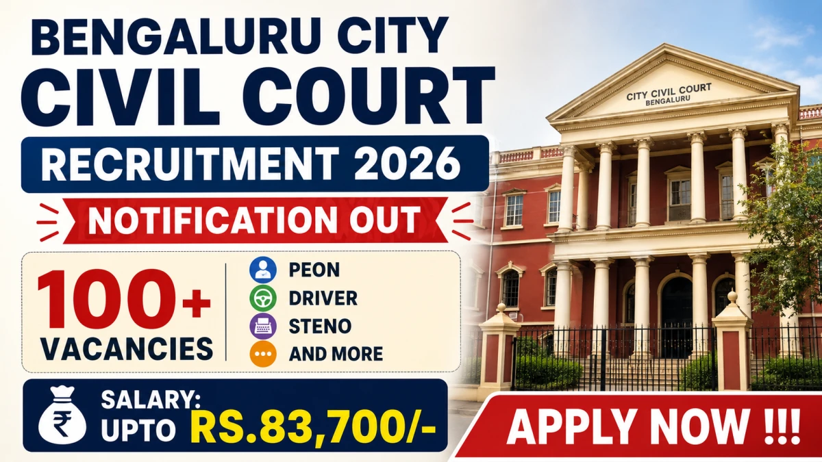 Bengaluru City Civil Court Recruitment 2026