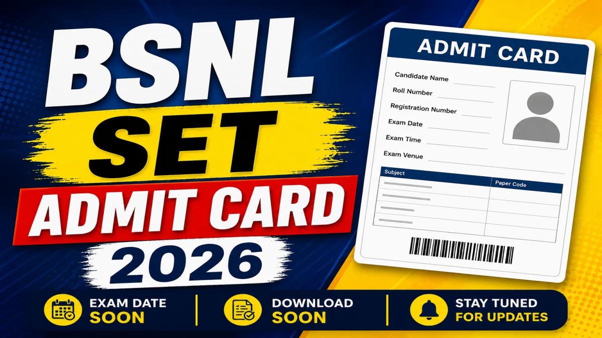 BSNL SET Admit Card 2026