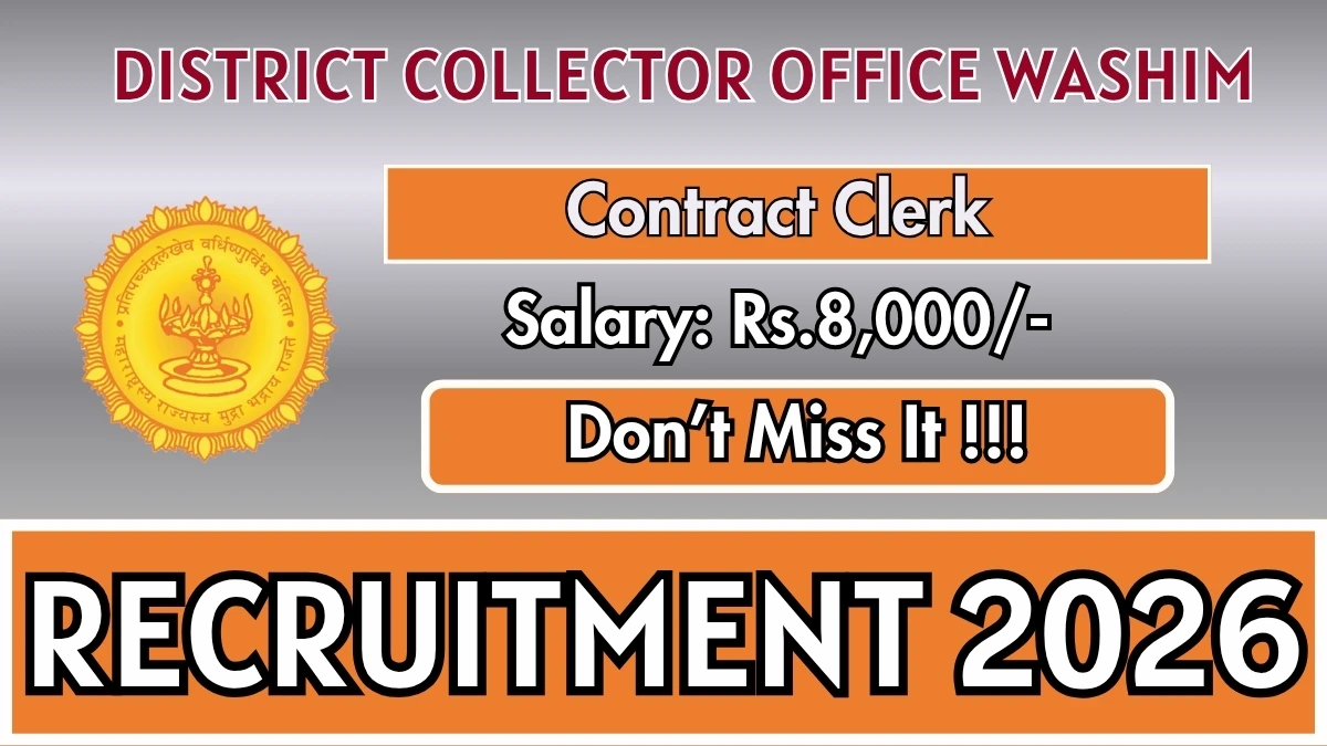District Collector Office Washim Contract Clerk Recruitment 2026