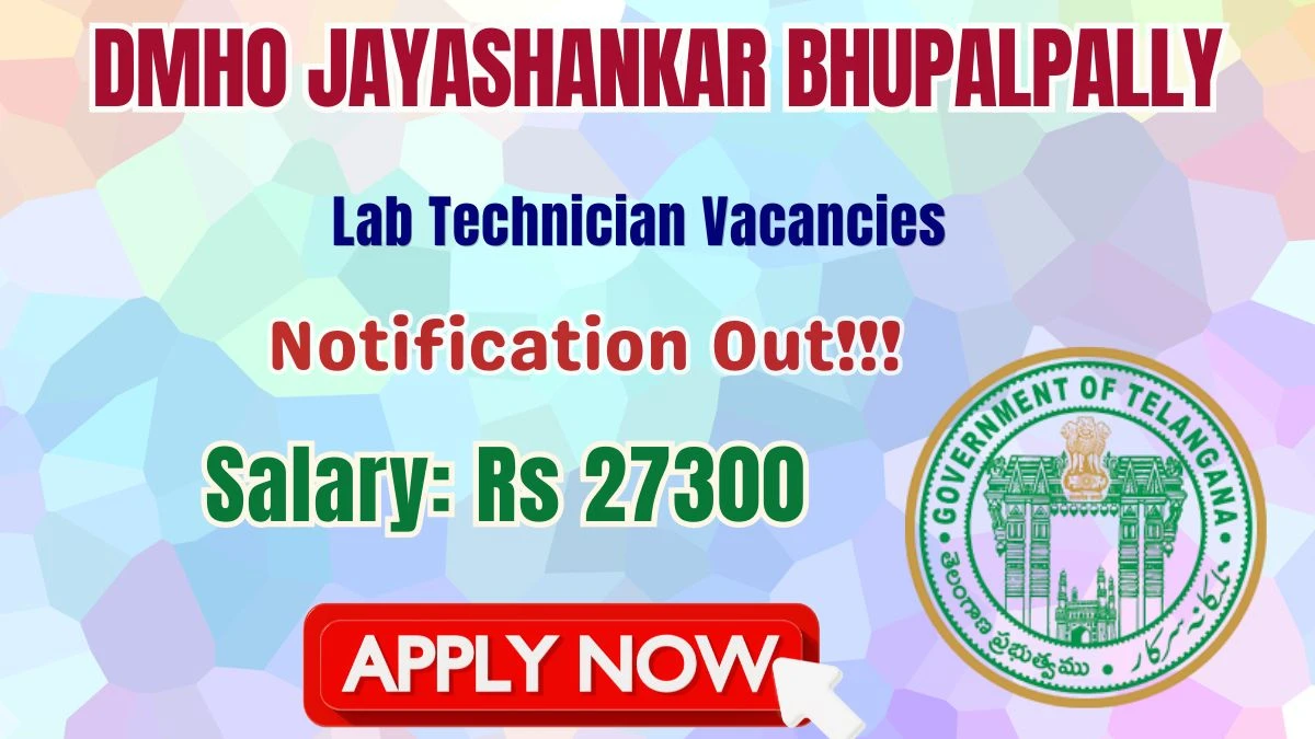 DMHO Jayashankar Bhupalpally Lab Technician Recruitment 2026