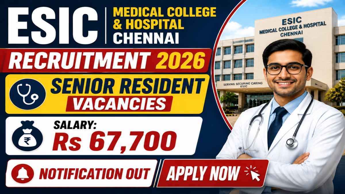 ESIC Senior Resident Recruitment 2026