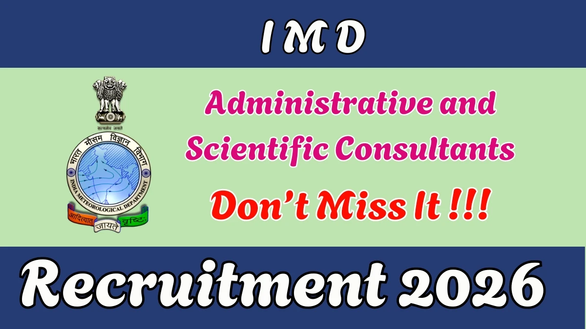 IMD Recruitment 2026