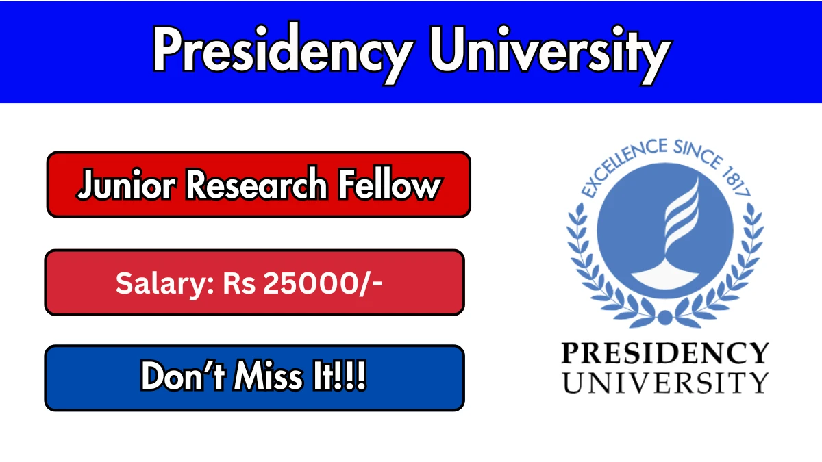Presidency University Junior Research Fellow Recruitment 2026