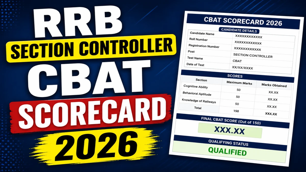 RRB Section Controller CBAT Scorecard 2026