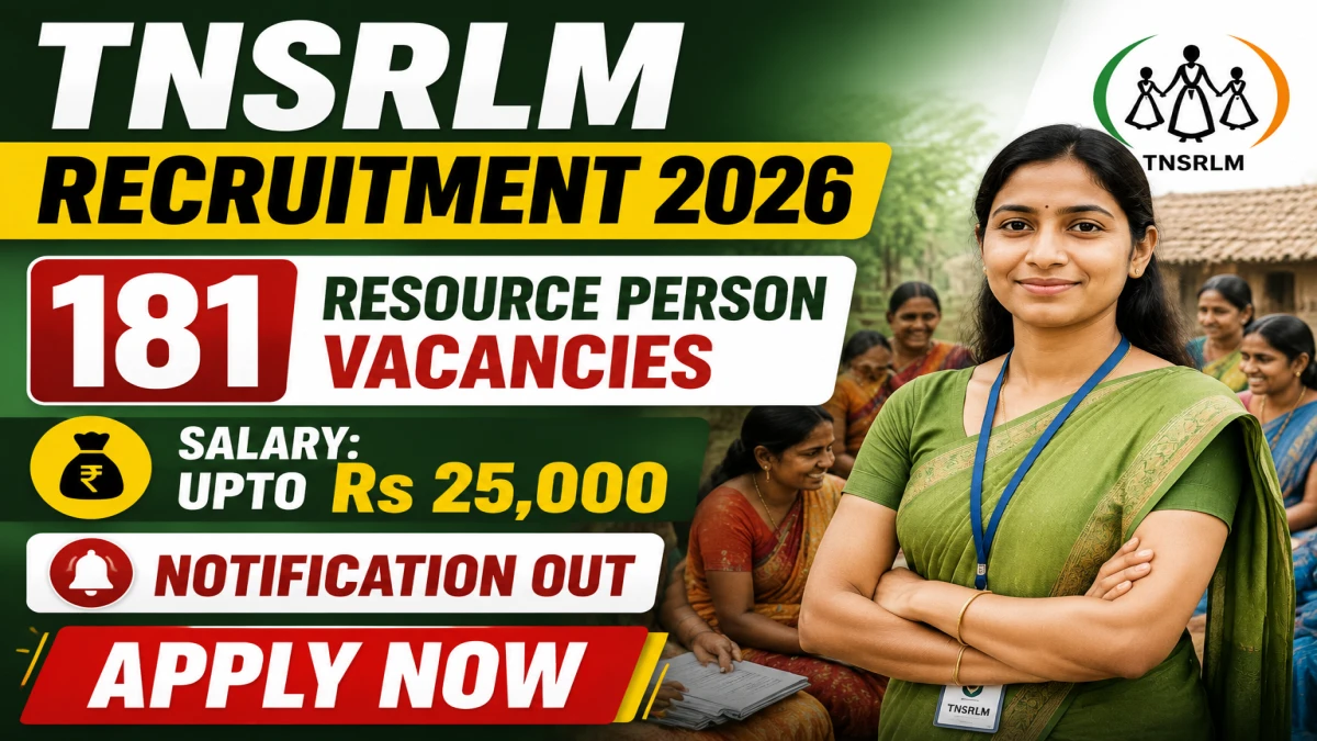 TNSRLM Resource Person Recruitment 2026