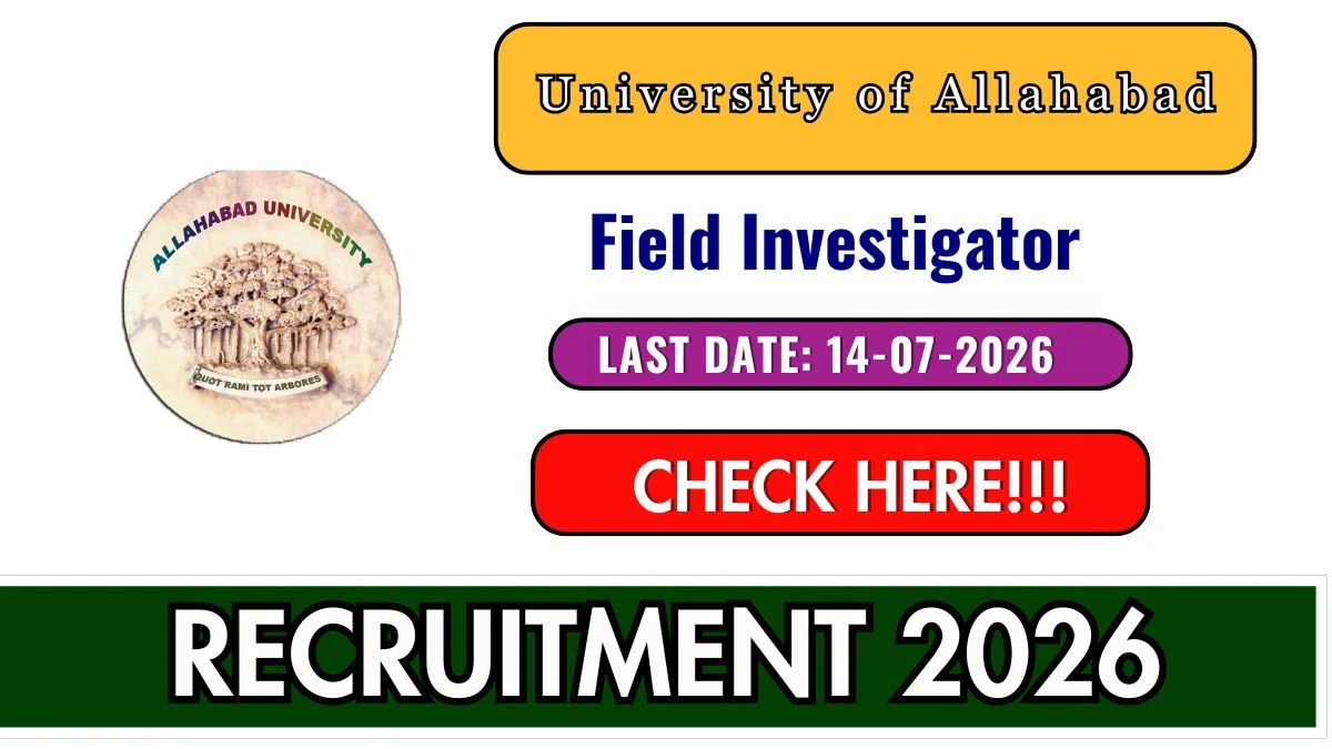 Allahabad University Field Investigator Recruitment 2026