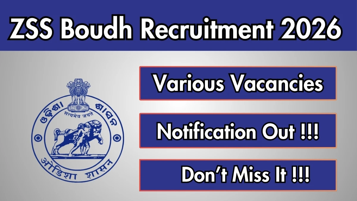 ZSS Boudh Recruitment 2026