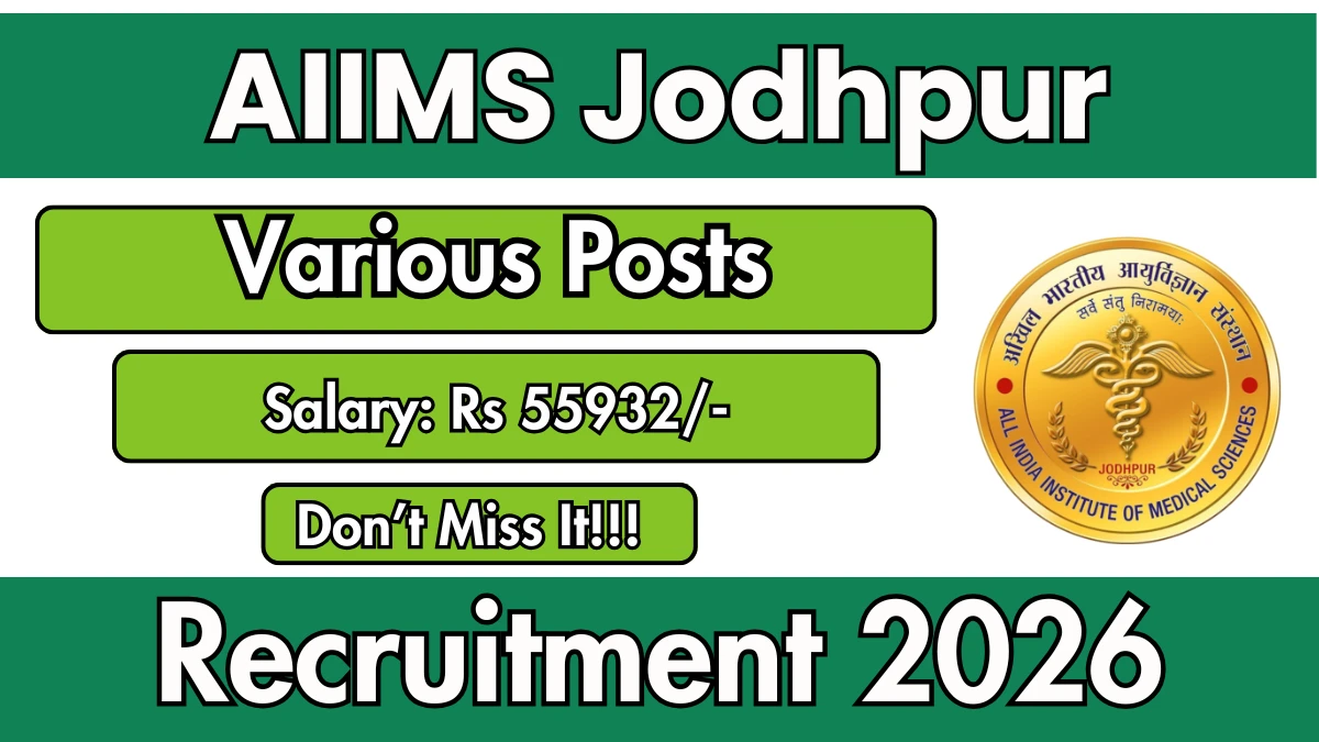 aiims jodhpur recruitment 2026