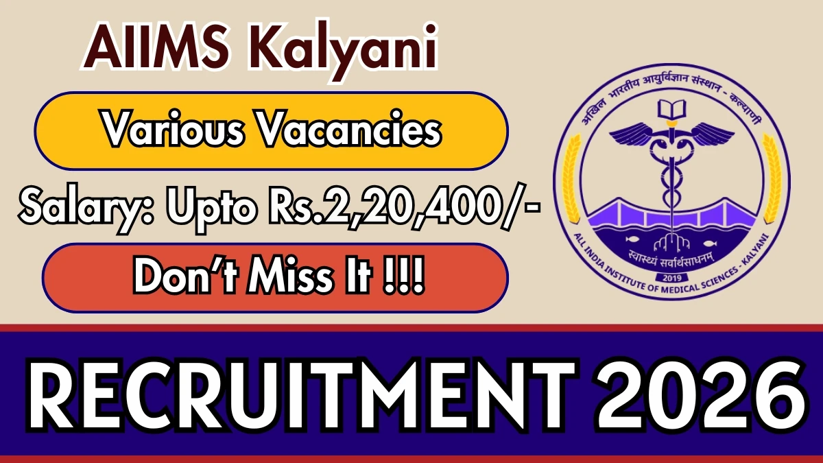 AIIMS Kalyani Faculty Recruitment 2026