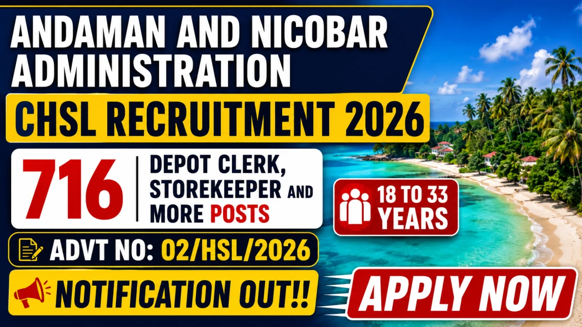Andaman and Nicobar Administration CHSL Recruitment 2026