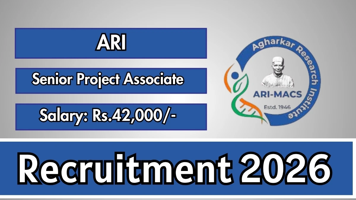 ARI Senior Project Associate Recruitment 2026