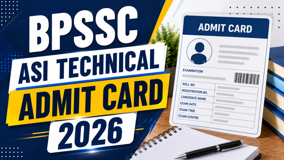 BPSSC ASI Technical Admit Card 2026
