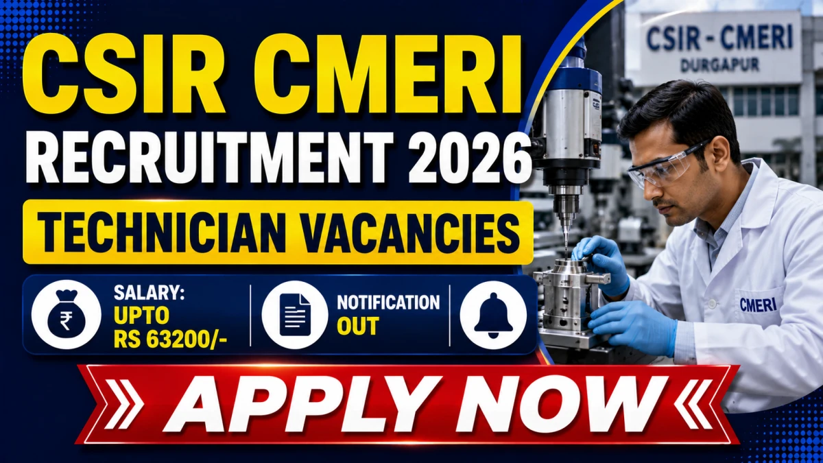 CSIR CMERI Technician Recruitment 2026