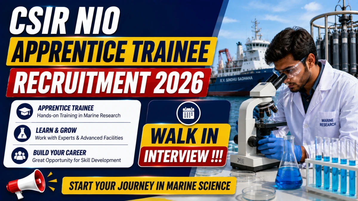 CSIR NIO Apprentice Trainee Recruitment 2026