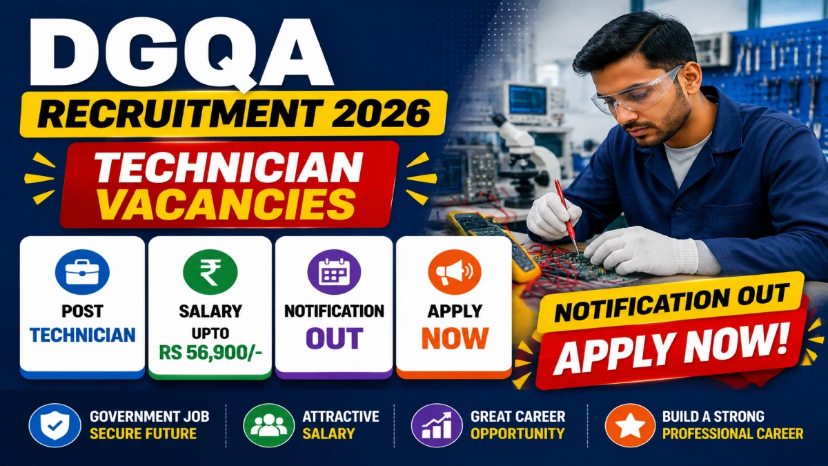 DGQA Technician Recruitment 2026
