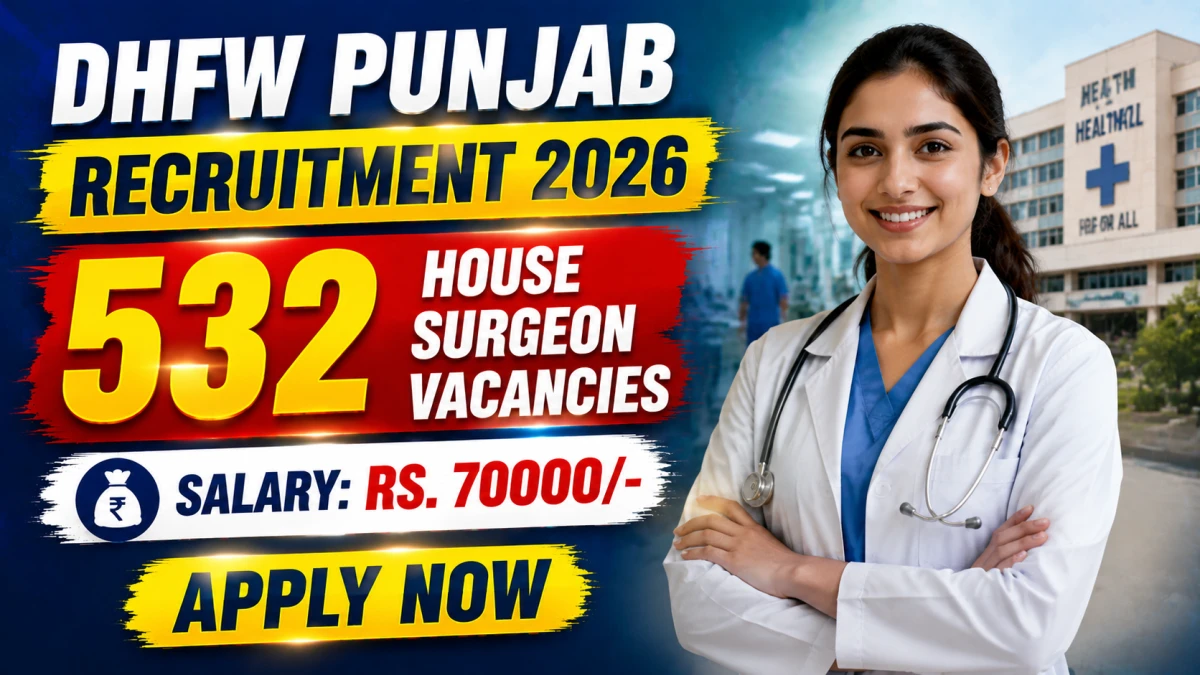 DHFW Punjab House Surgeon Recruitment 2026