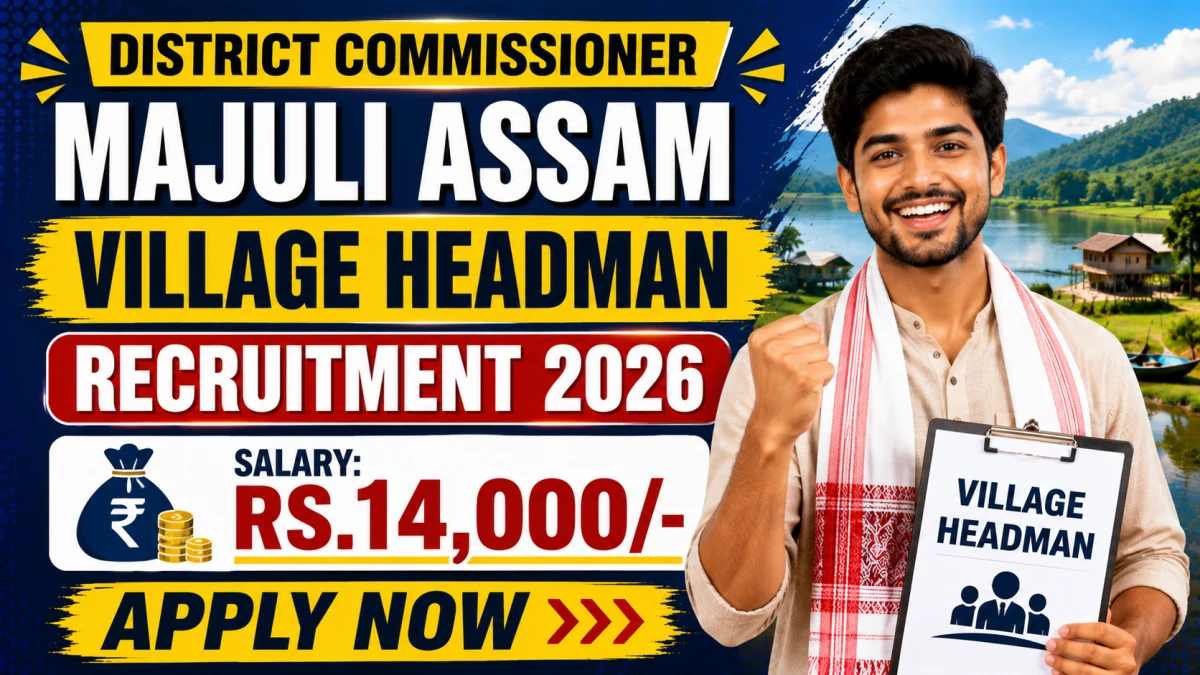 District Commissioner Majuli Assam Village Headman Recruitment 2026