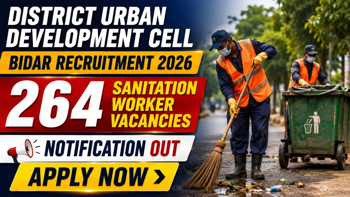 District Urban Development Cell Bidar Pourakarmika Recruitment 2026
