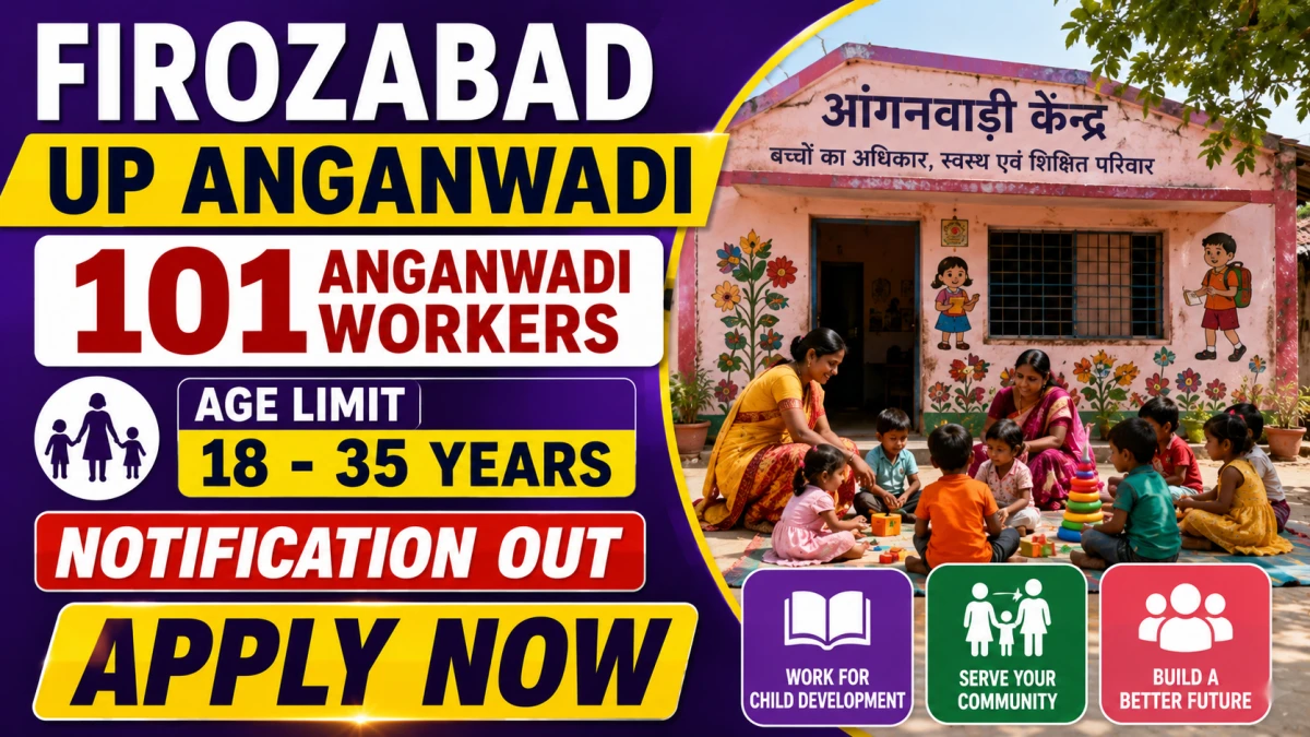 Firozabad UP Anganwadi Worker Recruitment 2026