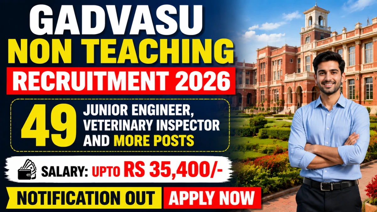GADVASU Non Teaching Recruitment 2026
