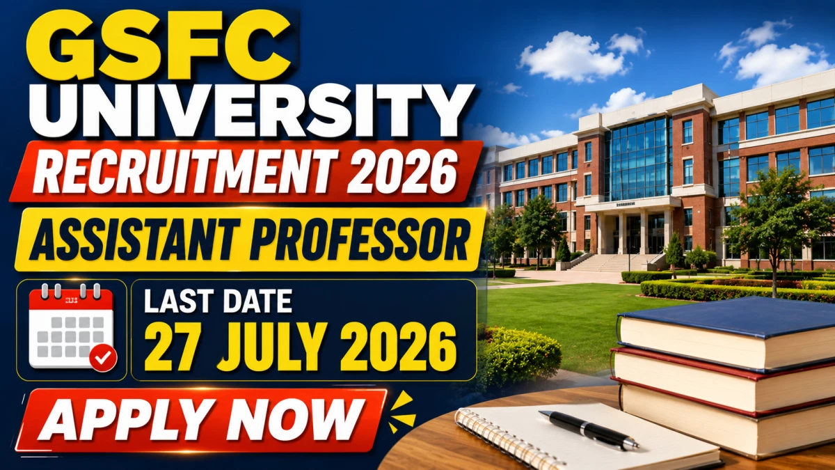 GSFC University Assistant Professor Recruitment 2026