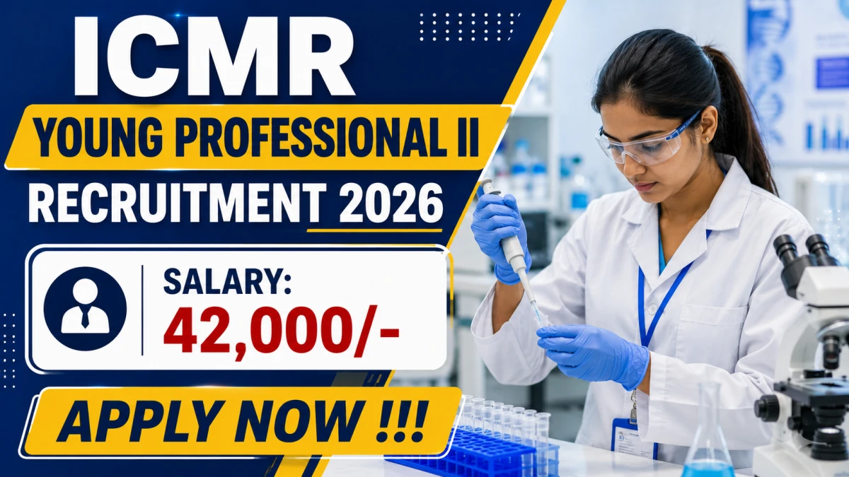 ICMR Young Professional II Recruitment 2026
