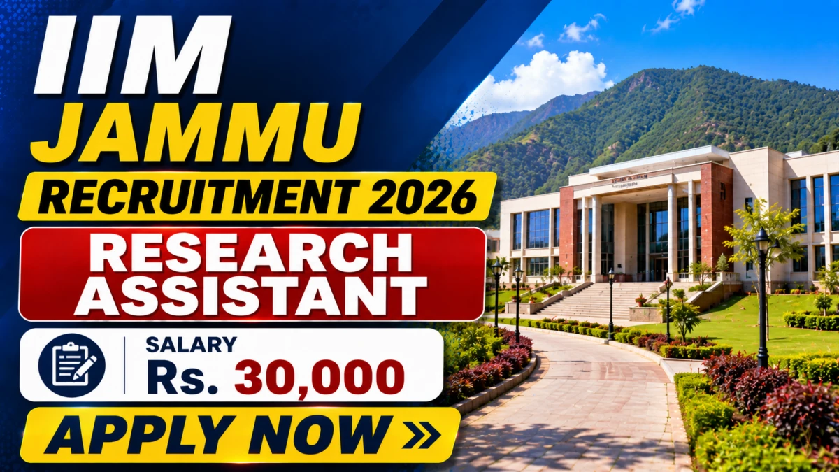 IIM Jammu Research Assistant Recruitment 2026