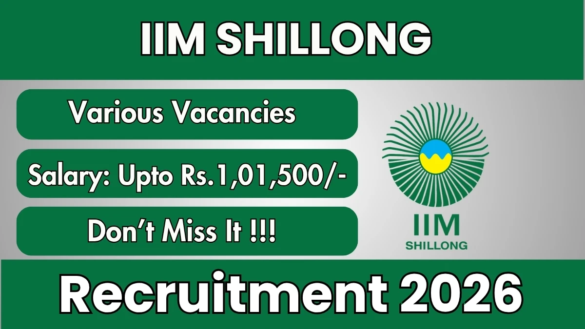 IIM Shillong Recruitment 2026