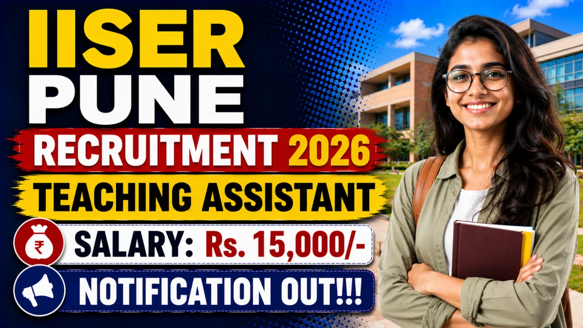 IISER Pune Teaching Assistant Recruitment 2026